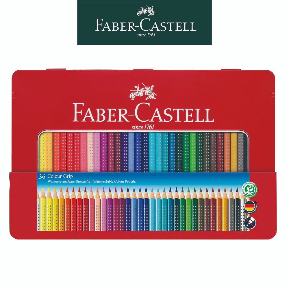 【Faber-Castell】握得住好點子水性色鉛筆36色/鐵盒 台灣輝柏✿50B004